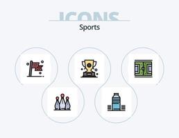 pack d'icônes rempli de ligne de sport 5 conception d'icônes. destination. Chèque. sport. haltérophile. exercer vecteur
