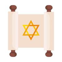 étoile d'or juive hanoucca en patchment vecteur
