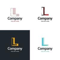 lettre l grand logo pack design création de logos modernes créatifs pour votre entreprise vecteur