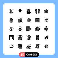 25 icônes créatives signes et symboles modernes de la boutique en ligne partageant des éléments de conception vectoriels modifiables confortables vecteur