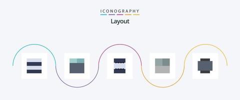 mise en page plat 5 pack d'icônes comprenant. vecteur