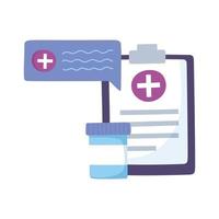 télémédecine, traitement de consultation à distance sur smartphone et services de santé en ligne vecteur