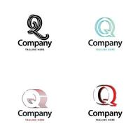 lettre q grand logo pack design création de logos modernes créatifs pour votre entreprise vecteur