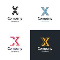 lettre x grand logo pack design création de logos modernes créatifs pour votre entreprise vecteur