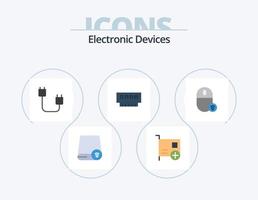 appareils icône plate pack 5 conception d'icônes. gadget. des ordinateurs. dispositifs. Matériel. dispositifs vecteur