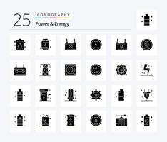 puissance et énergie pack d'icônes de 25 glyphes solides, y compris seo. Messager. Puissance. énergie. énergie vecteur