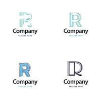 lettre r grand logo pack design création de logos modernes créatifs pour votre entreprise vecteur