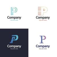 lettre p grand logo pack design création de logos modernes créatifs pour votre entreprise vecteur