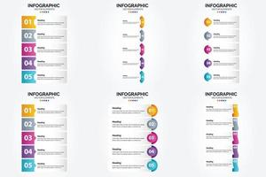 ensemble de conception plate d'infographie d'illustration vectorielle pour la brochure publicitaire et le magazine vecteur