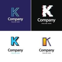 lettre k grand logo pack design création de logos modernes créatifs pour votre entreprise vecteur