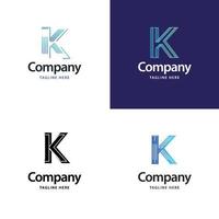 lettre k grand logo pack design création de logos modernes créatifs pour votre entreprise vecteur