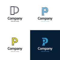 lettre p grand logo pack design création de logos modernes créatifs pour votre entreprise vecteur