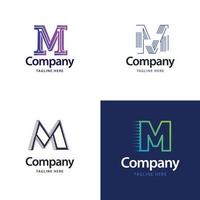 lettre m grand logo pack design création de logos modernes créatifs pour votre entreprise vecteur