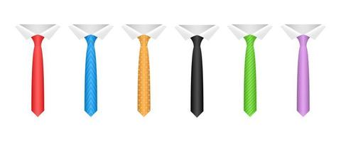 illustration de conception de vecteur de cravate de cou isolé sur fond blanc