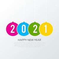 bonne année 2021 fond de typographie vecteur