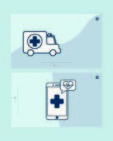 smartphone avec technologie de télémédecine et ambulance vecteur