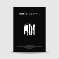 Festival de musique affiche vecteur