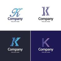 lettre k grand logo pack design création de logos modernes créatifs pour votre entreprise vecteur