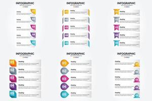 ensemble de conception plate d'infographie d'illustration vectorielle pour la brochure publicitaire et le magazine vecteur