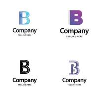 lettre b grand logo pack design création de logos modernes créatifs pour votre entreprise vecteur