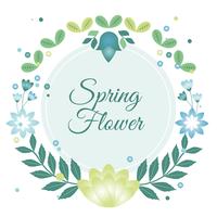 Carte de voeux printemps printemps design plat vecteur