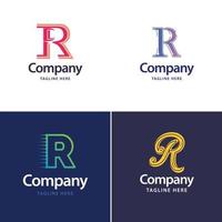 lettre r grand logo pack design création de logos modernes créatifs pour votre entreprise vecteur