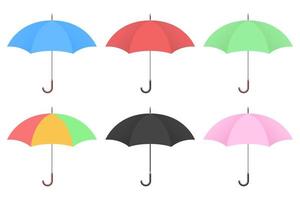 illustration de conception de vecteur de parapluie isolé sur fond blanc