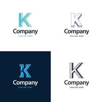 lettre k grand logo pack design création de logos modernes créatifs pour votre entreprise vecteur