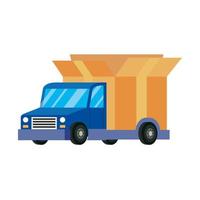 icône isolé de service de livraison de camion vecteur