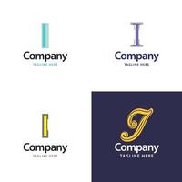 lettre i grand logo pack design création de logos modernes créatifs pour votre entreprise vecteur