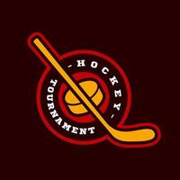 logo de sport de hockey vecteur