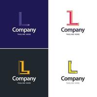 lettre l grand logo pack design création de logos modernes créatifs pour votre entreprise vecteur