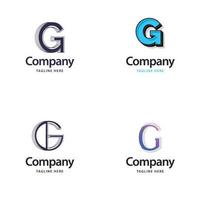 lettre g grand logo pack design création de logos modernes créatifs pour votre entreprise vecteur