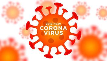 bannière de cellules de coronavirus vecteur 2019-ncov
