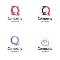 lettre q grand logo pack design création de logos modernes créatifs pour votre entreprise vecteur