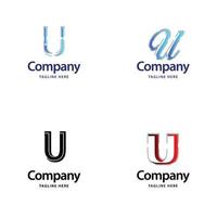 lettre u grand logo pack design création de logos modernes créatifs pour votre entreprise vecteur