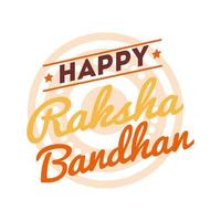 joyeuse fête de raksha bandhan avec lettrage style plat vecteur