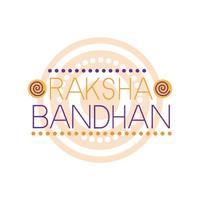 joyeuse fête de raksha bandhan avec lettrage style plat vecteur