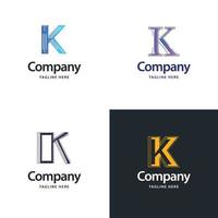 lettre k grand logo pack design création de logos modernes créatifs pour votre entreprise vecteur