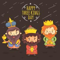 Dessin animé Kings Day Vector
