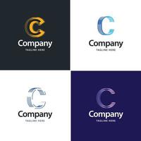 lettre c grand logo pack design création de logos modernes créatifs pour votre entreprise vecteur