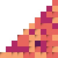 conception de fond de carrés abstraits orange pour la brochure de couverture de dépliant d'affiche vecteur
