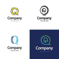 lettre q grand logo pack design création de logos modernes créatifs pour votre entreprise vecteur