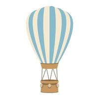 illustration de conception de vecteur de ballon à air chaud isolé sur fond blanc