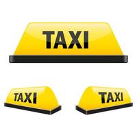 illustration de conception de vecteur de signe de taxi isolé sur fond blanc
