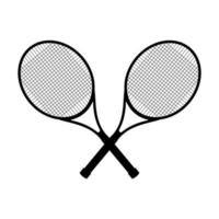 Illustration de conception de vecteur de raquette de tennis isolé sur fond blanc