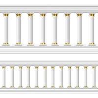 illustration de conception de vecteur de colonnes antiques isolé sur fond blanc
