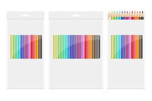 Crayons de couleur vector design illustraion isolé sur fond blanc