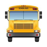 illustration de conception de vecteur de bus scolaire isolé sur fond blanc