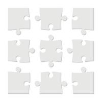 illustration de conception de vecteur de puzzle isolé sur fond blanc